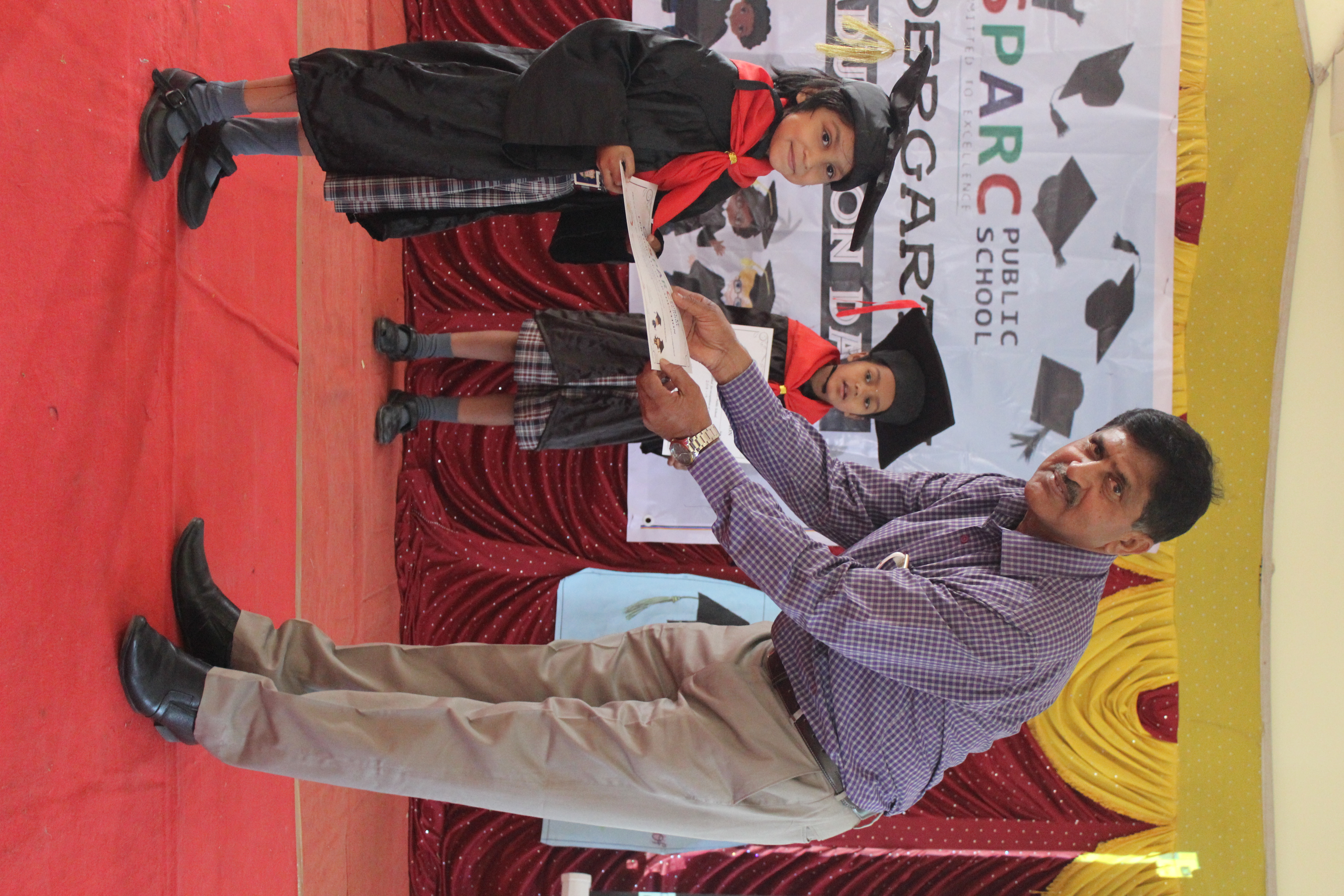 Kindergarten graduation ceremony at SPARC Public School