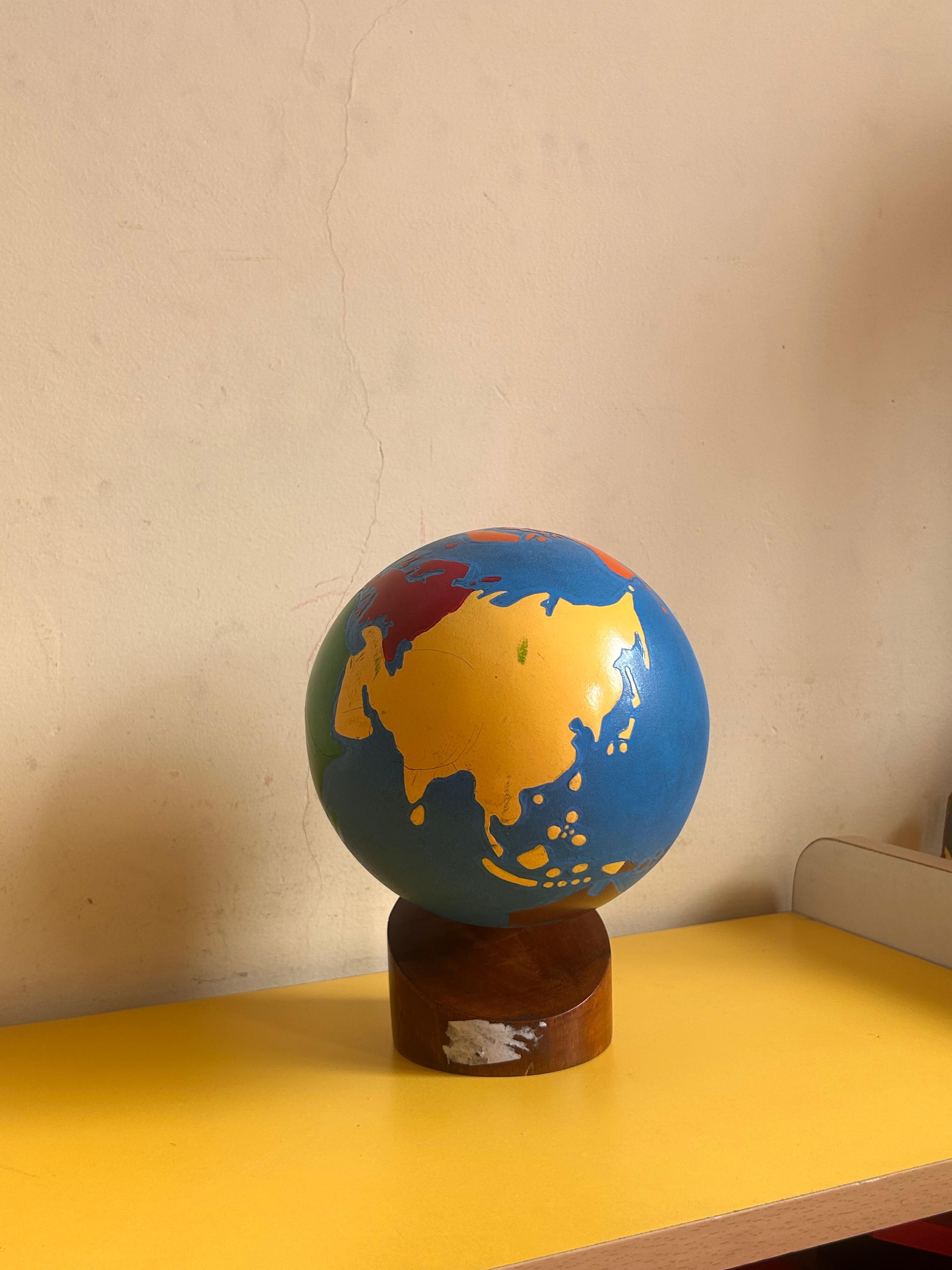 Classroom globe used for geography and world awareness